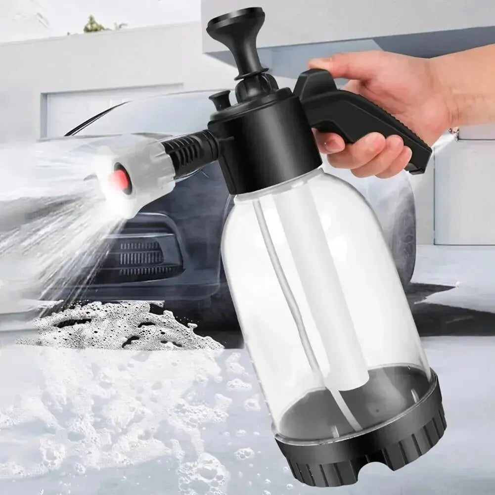 2L Foam Sprayer Car Wash Hand-Held Foam Watering Can Air Pressure Sprayer Plastic Disinfection Water Bottle Car Cleaning Tools