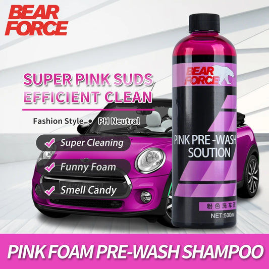 Pink Foaming Car Wash Soap Auto Wash Shampoo Active Foam Cleaner for for Snow Foam Lance / Foam Cannon / Foam Gun or Bucket Wash